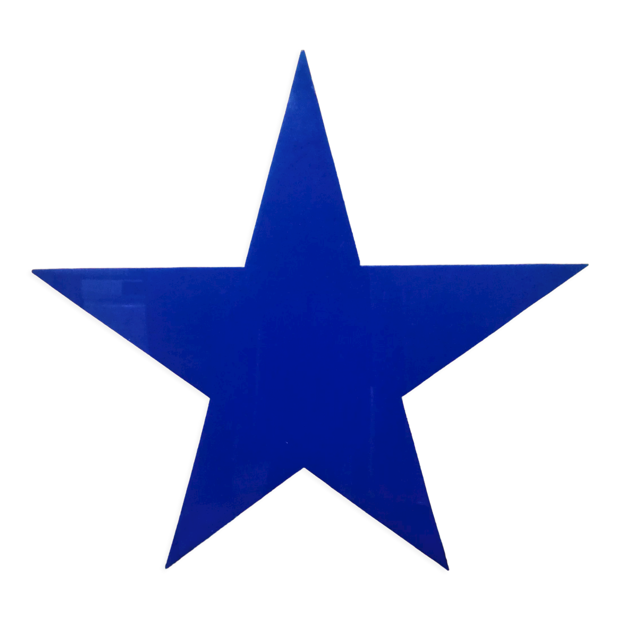 Vintage blue plexiglass sign star