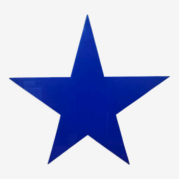 Vintage blue plexiglass sign star