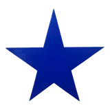 Vintage blue plexiglass sign star