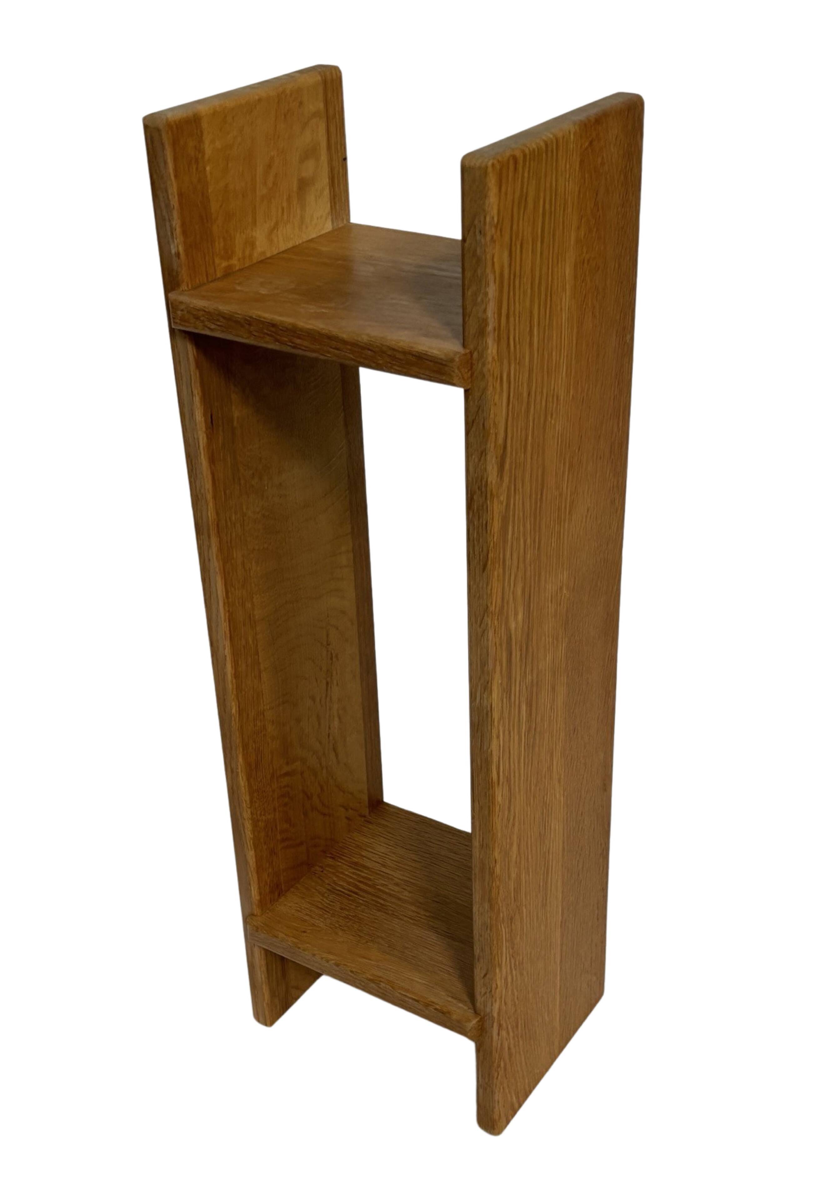 Vintage oak wall / book shelf 1970s wood minimalist design