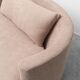 Vintage curved sofa in brown fabric – Italian design from the 1970s modernism