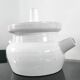 Vintage White Glazed Stoneware Steamer / Tea Infuser – Signed Louveau