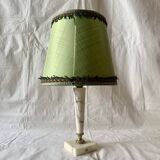 Vintage alabaster and brass table lamp
