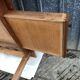 Vendée farmhouse table with cat bar and 2 drawers in solid cherry wood.