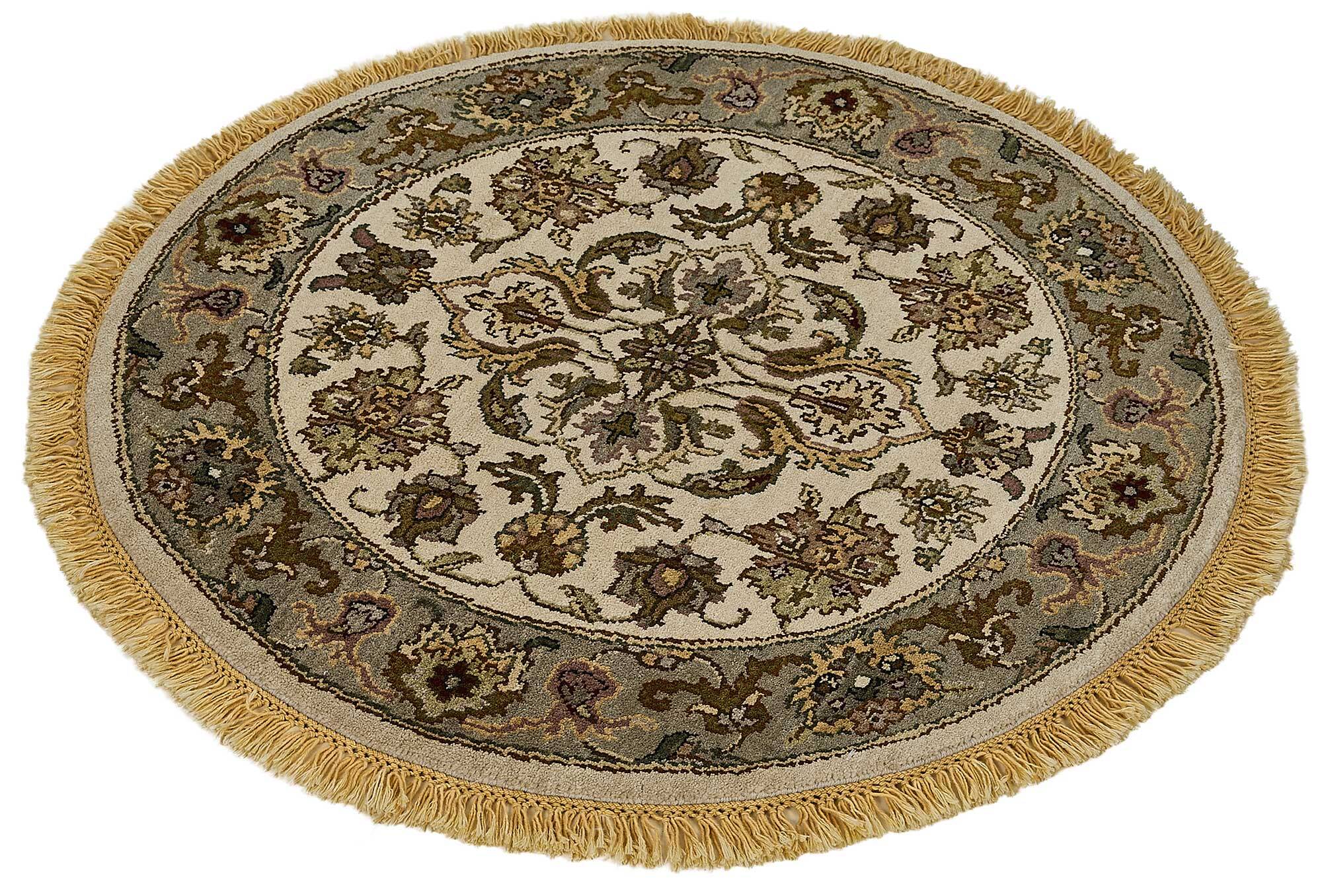 Turkish Handknotted Wool Oushak Rug 86 cm x 86 cm