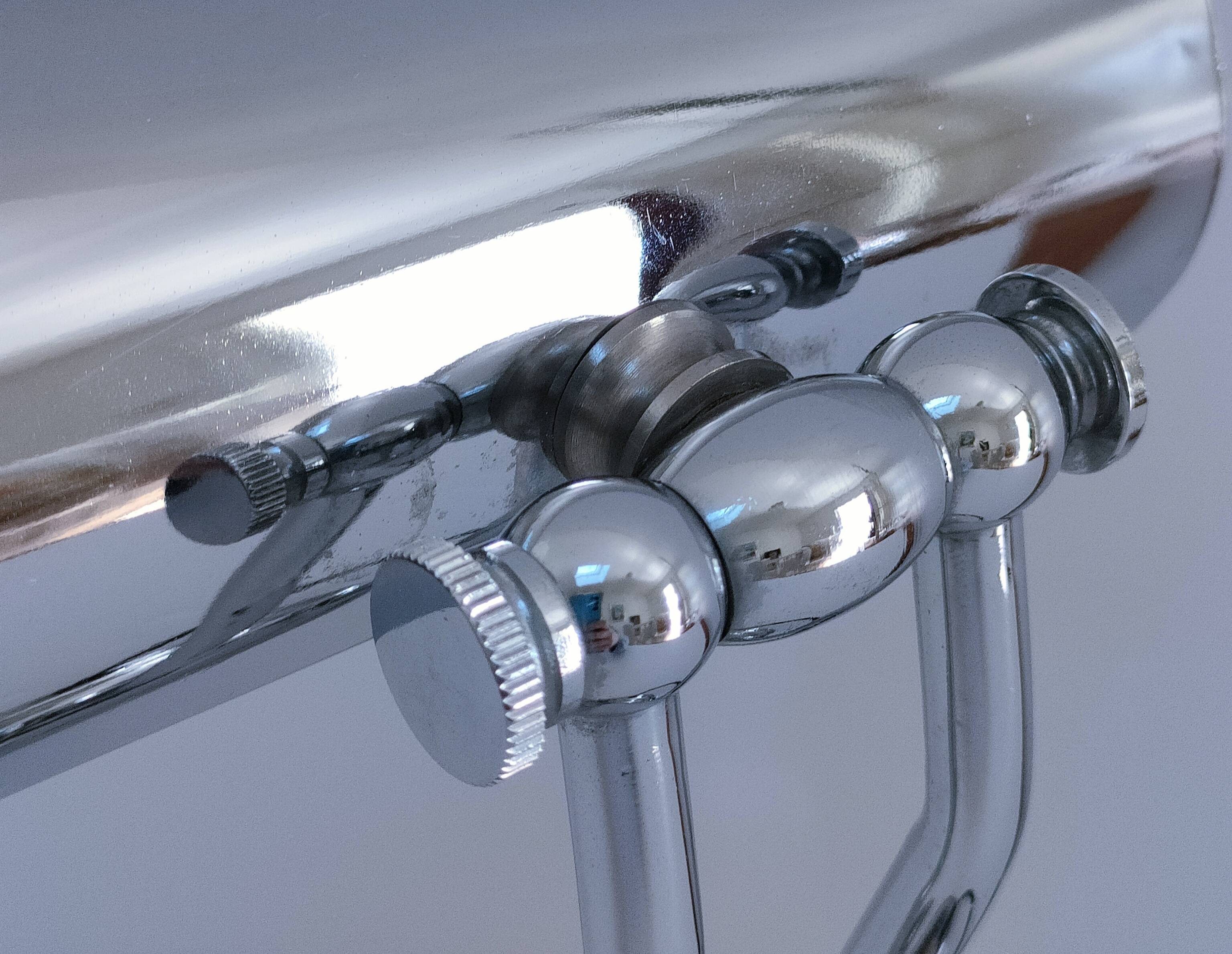 Vintage articulated chrome lamp