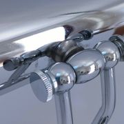 Vintage articulated chrome lamp
