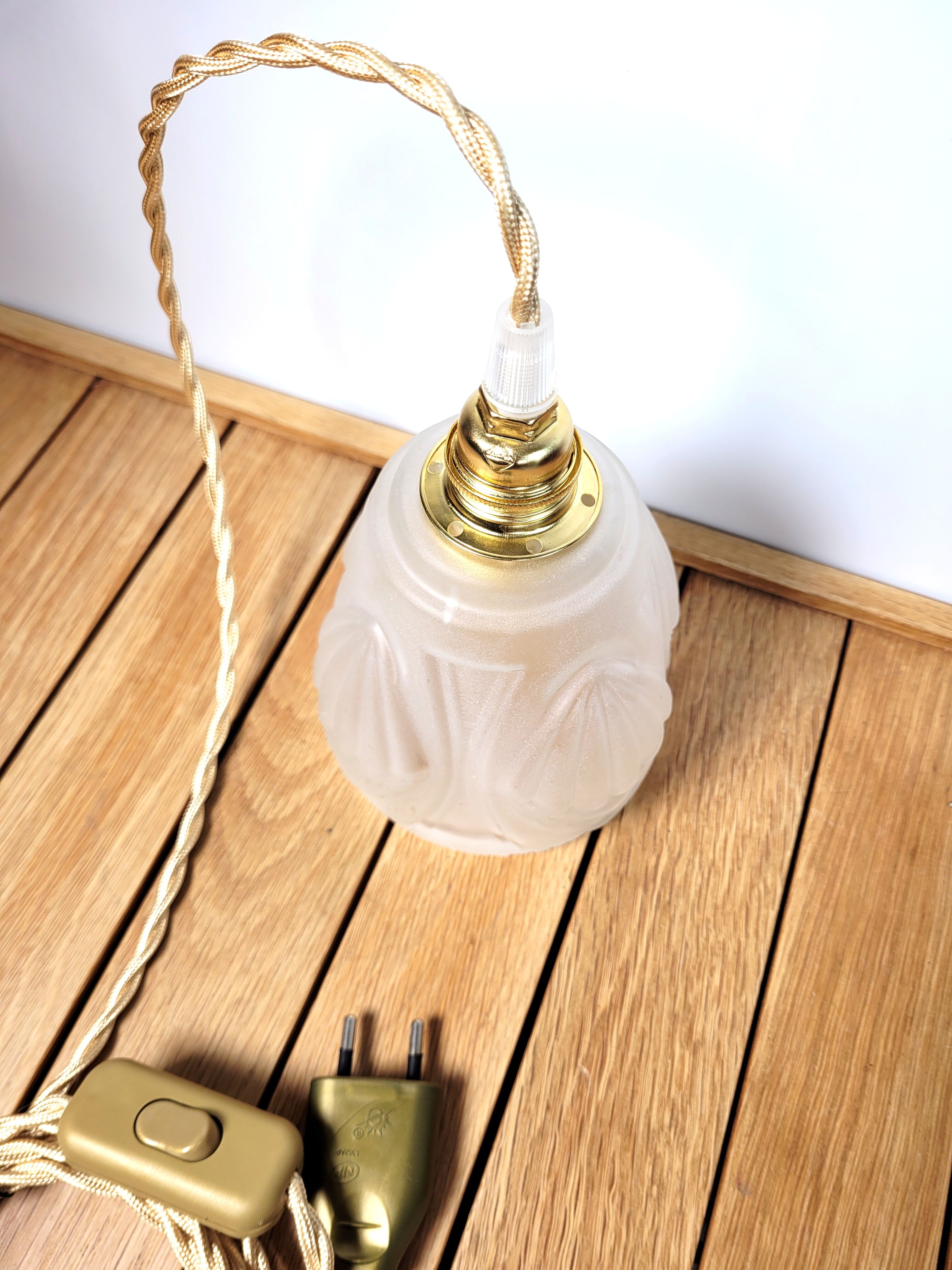 Pair of old globe walking lamps