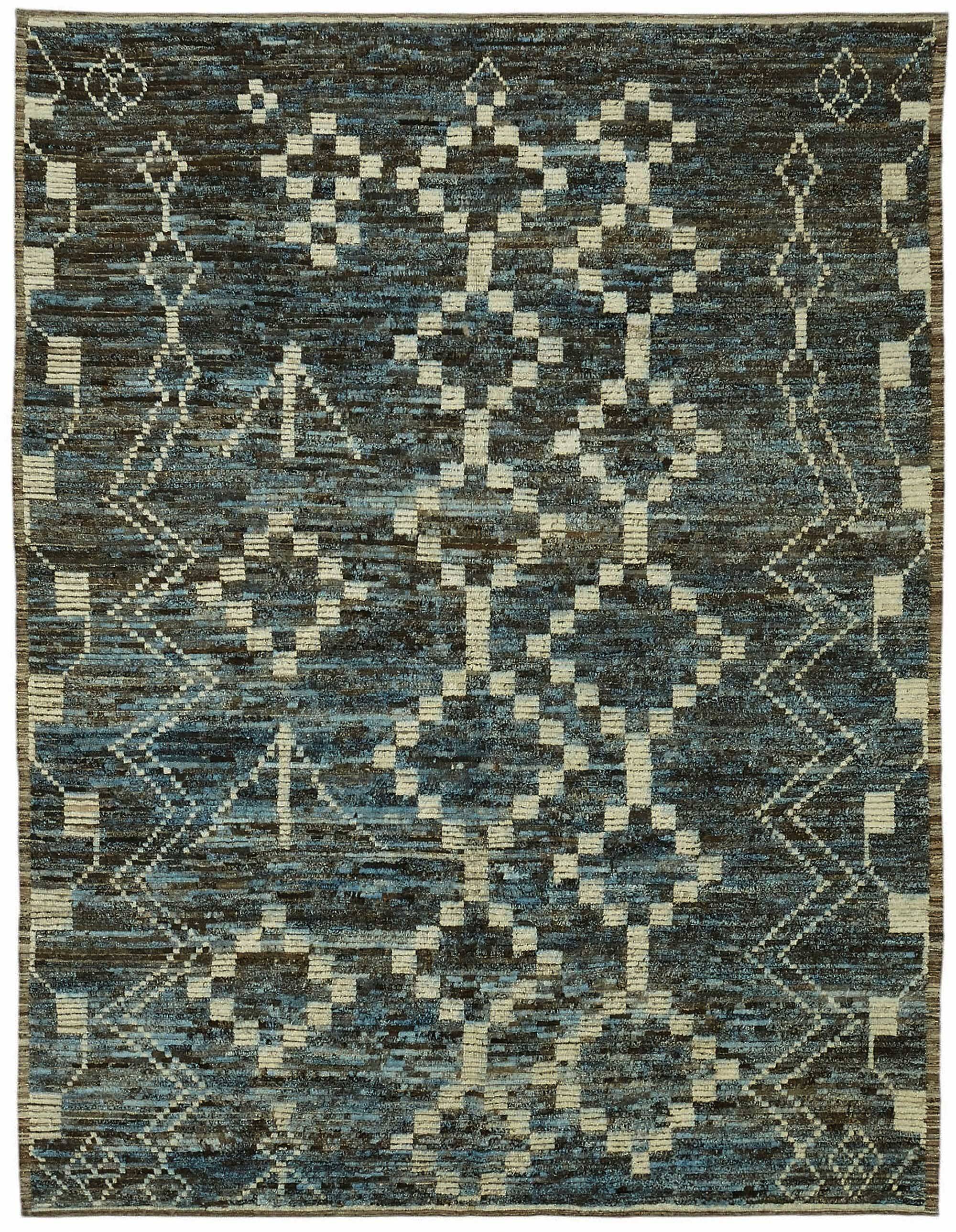 Hand-Knotted Tribal Unique 283 cm x 344 cm Brown Wool Carpet
