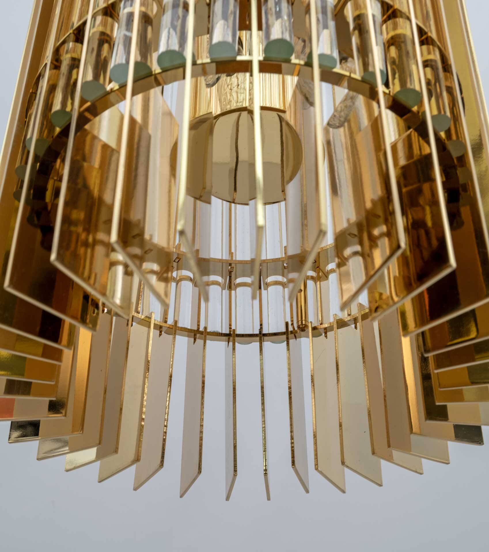Romani Saccati for Gucci Brass Crystal Murano Pendant by Studio Design