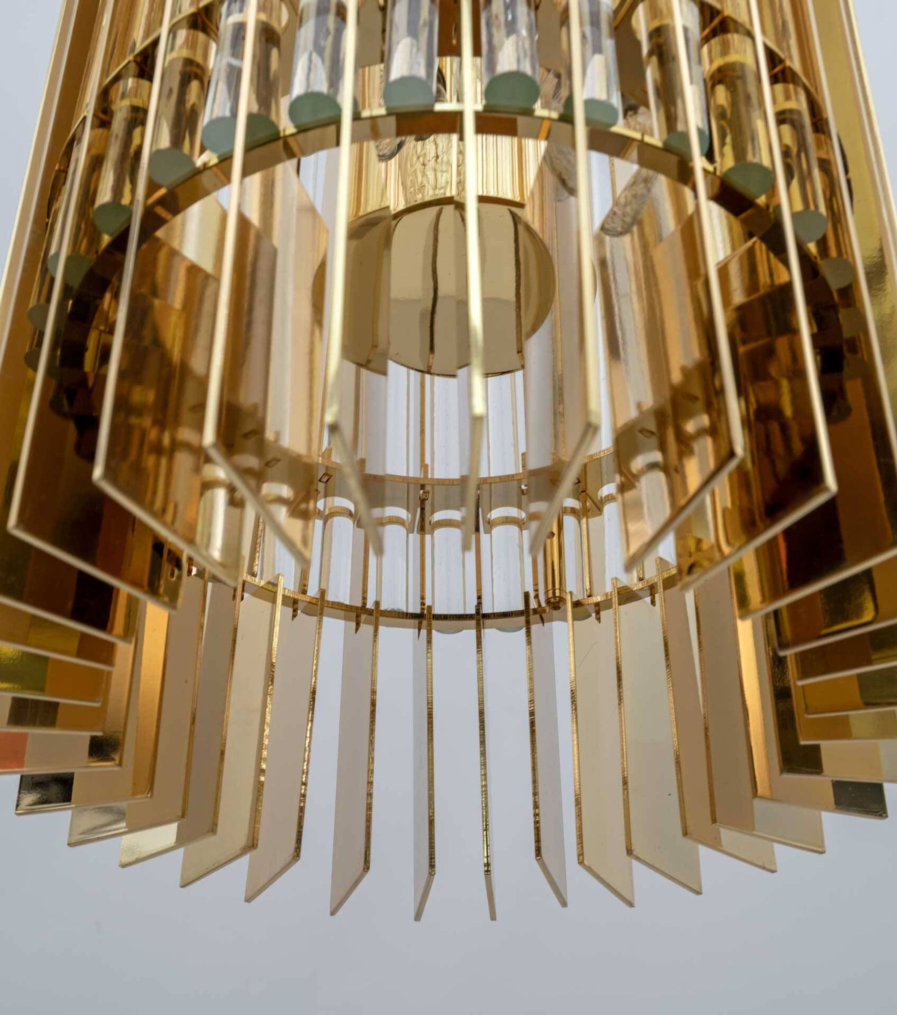 Romani Saccati for Gucci Brass Crystal Murano Pendant by Studio Design