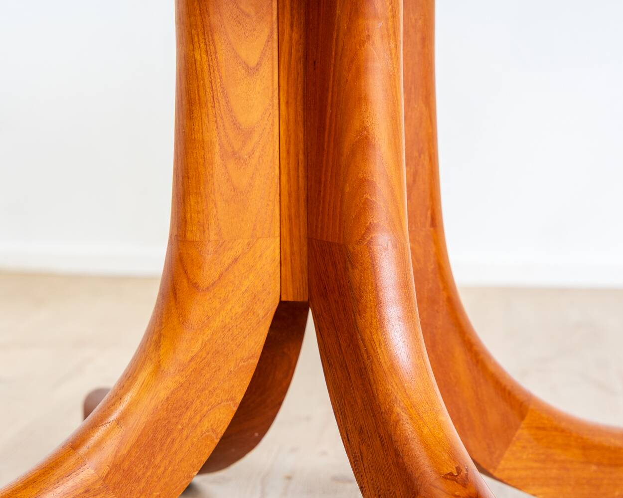 1970s solid teak dining table with Scandinavian design.