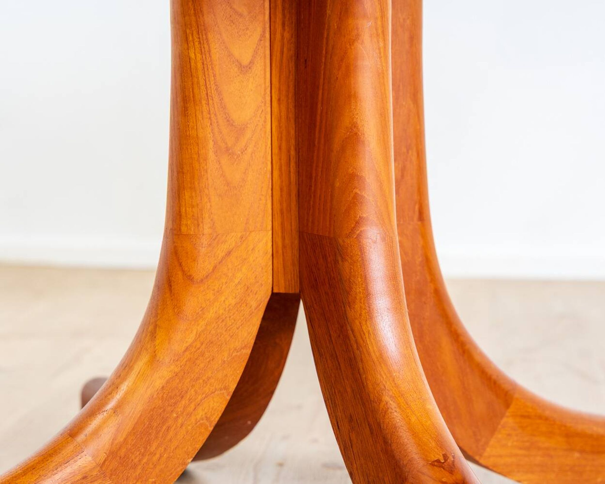 1970s solid teak dining table with Scandinavian design.