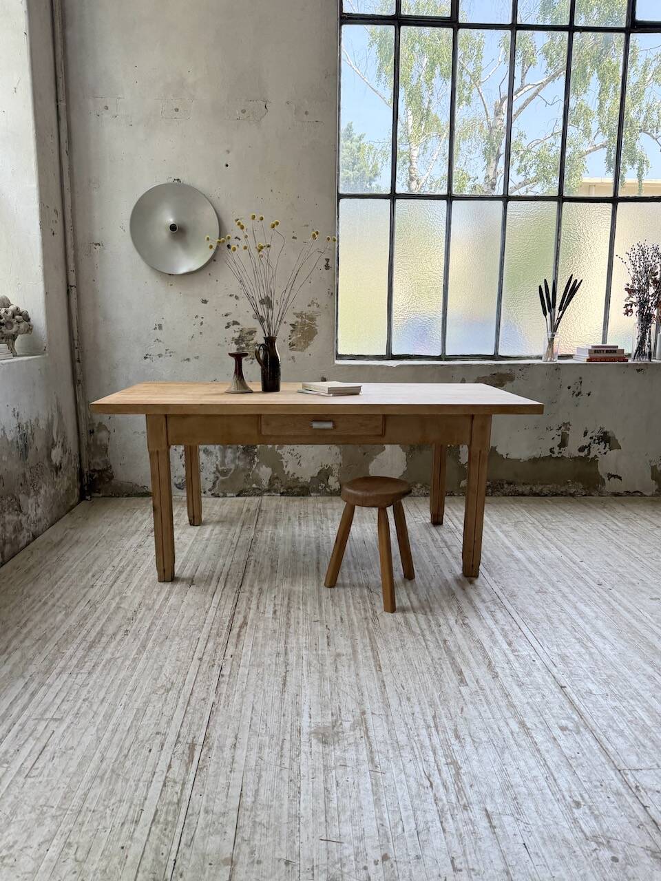 Ancienne table de ferme en chêne