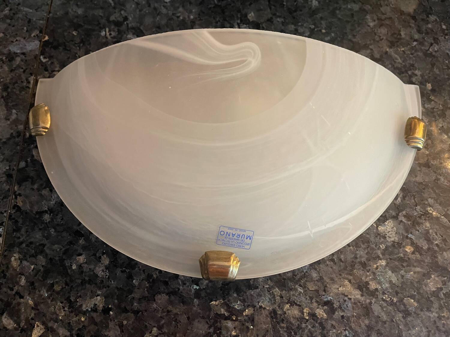 Pair of Murano glass wall lights, Italy 1990