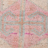 3x11 pale pink vintage runner rug 104x328cm