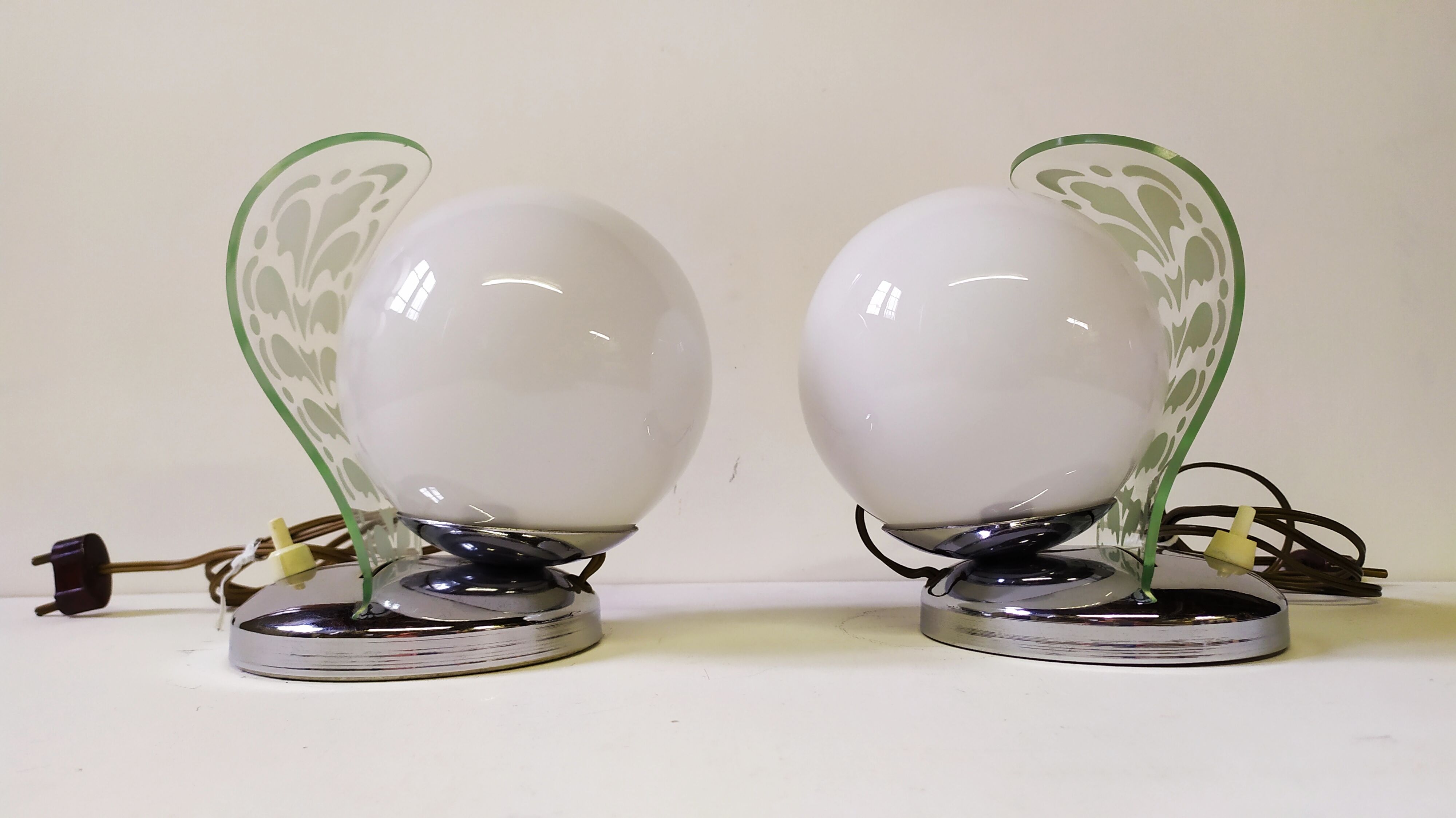 Small Art Deco Table Lamps, Set of 2, 1920