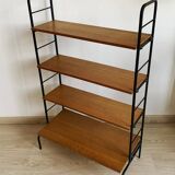 Vintage shelf in wood and wrought iron