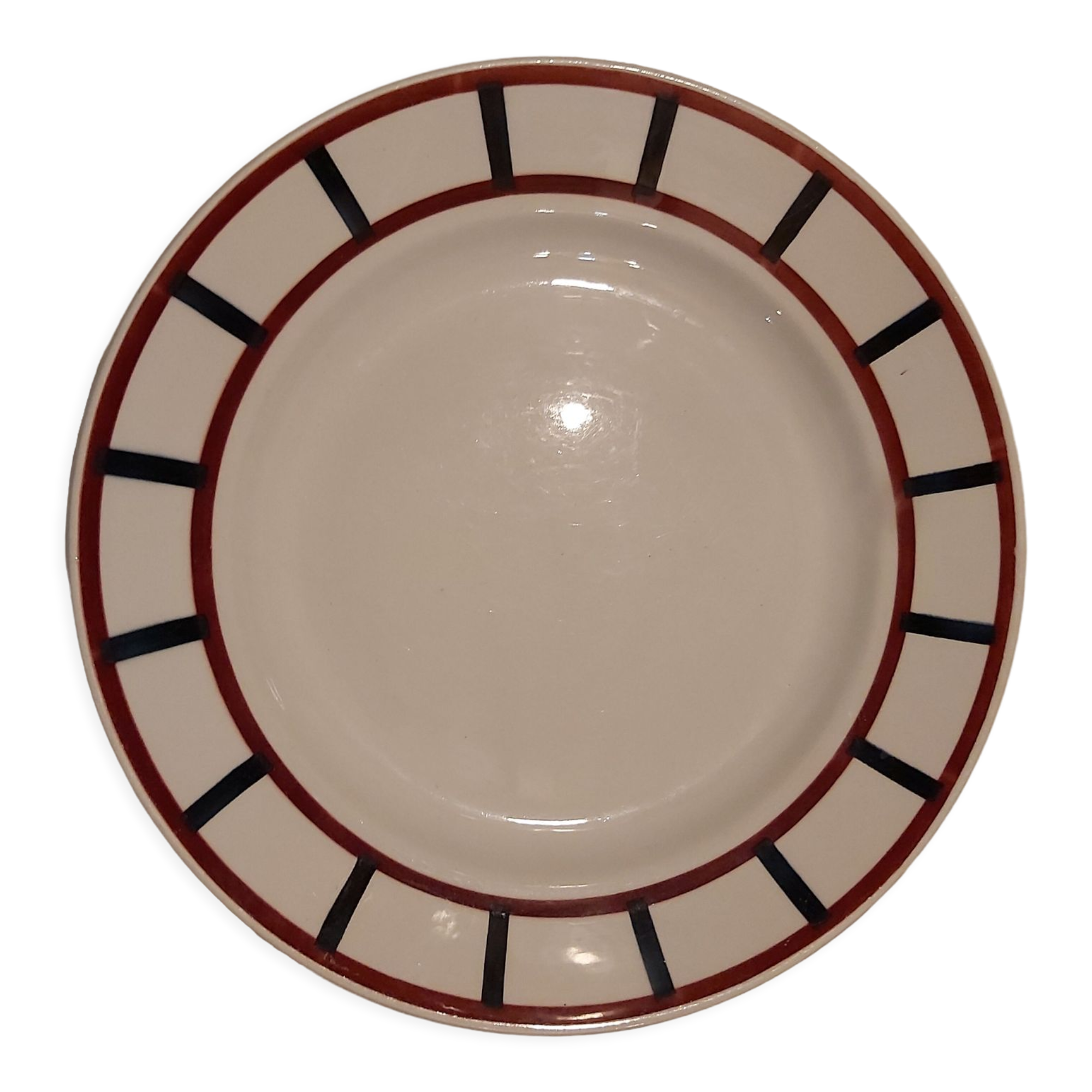Round dish Basque décor