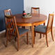 Retro Teak GPlan 1960s Fresco Dining Table & 4 Four Chairs By Victor Wilkins
