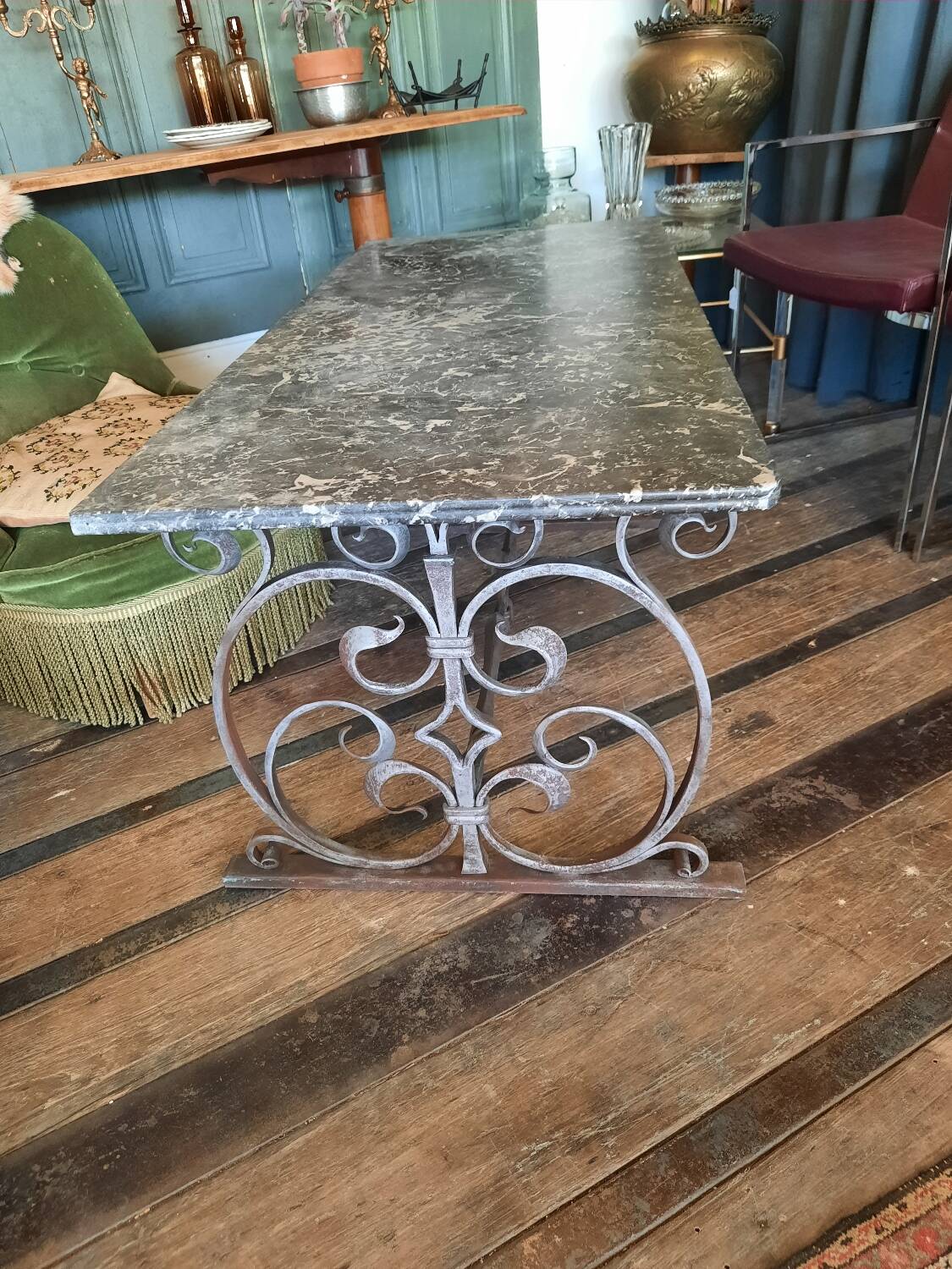 Wrought iron coffee table