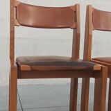 Elm and leather chairs, 80