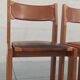 Chaises en orme et cuir, 80's