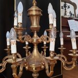 Monumental bronze chandelier