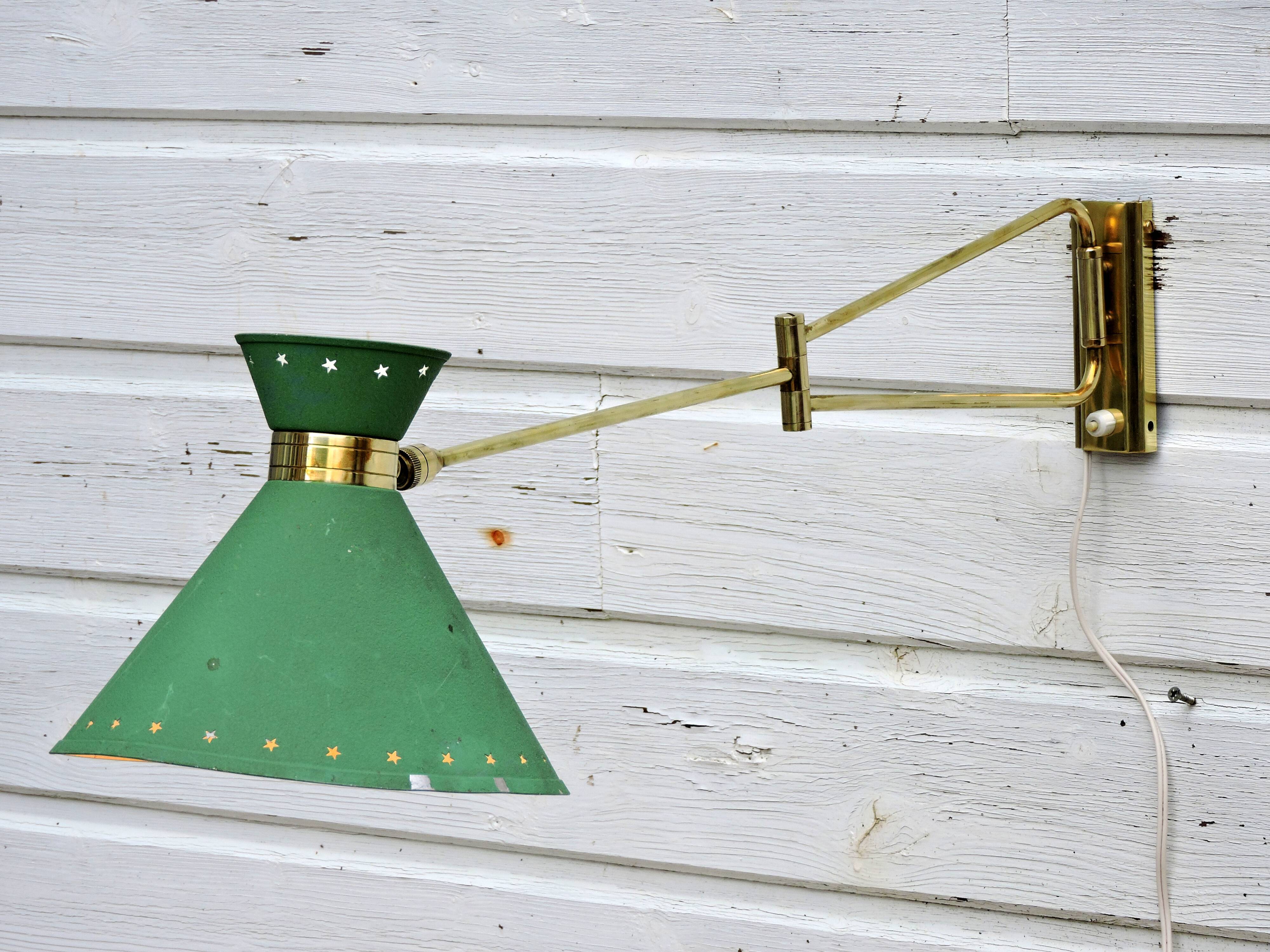 Diabolo wall lamp by René Mathieu, 1950