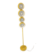 Vintage yellow metal floor lamp
