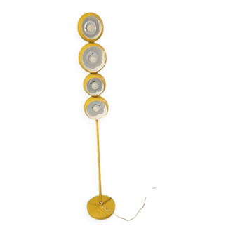 Vintage yellow metal floor lamp
