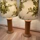 Pair of large pine lamps 1960 "scandinavian design".