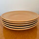 Set of 5 large vintage stoneware dinner plates