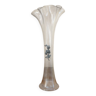 Pewter pattern vase