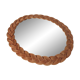 60s braided rattan oval mirror 75x30cm
