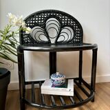 Wicker rattan console side table