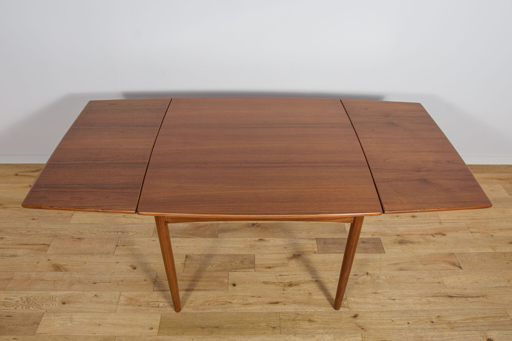 Mid-century square extendable teak dining table, Denmark, 1960s