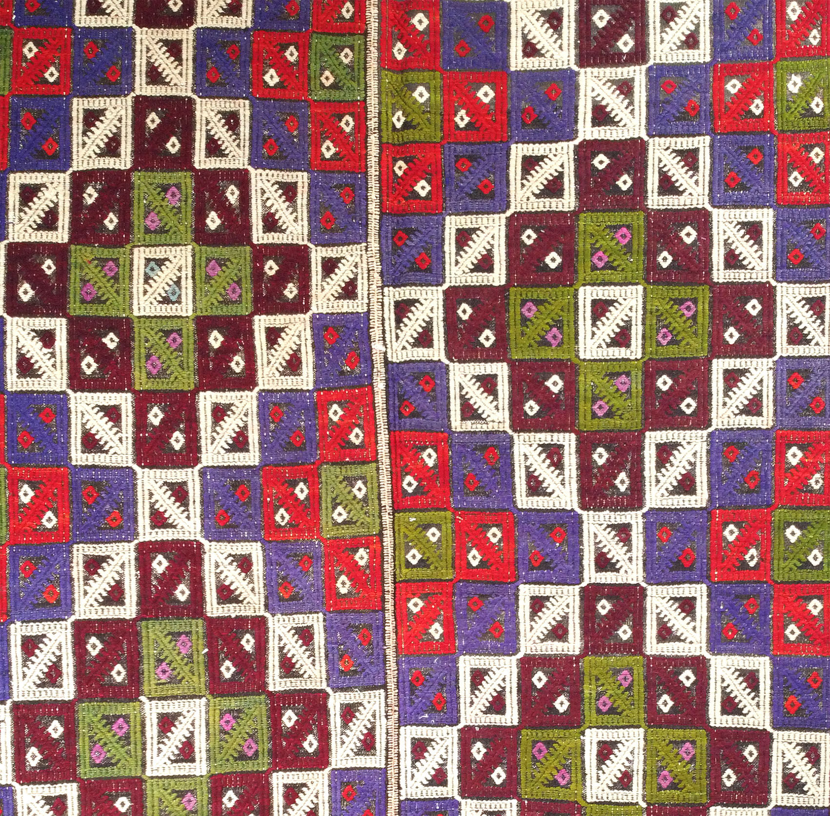 Anatolian handmade kilim rug 138 x 268 cm