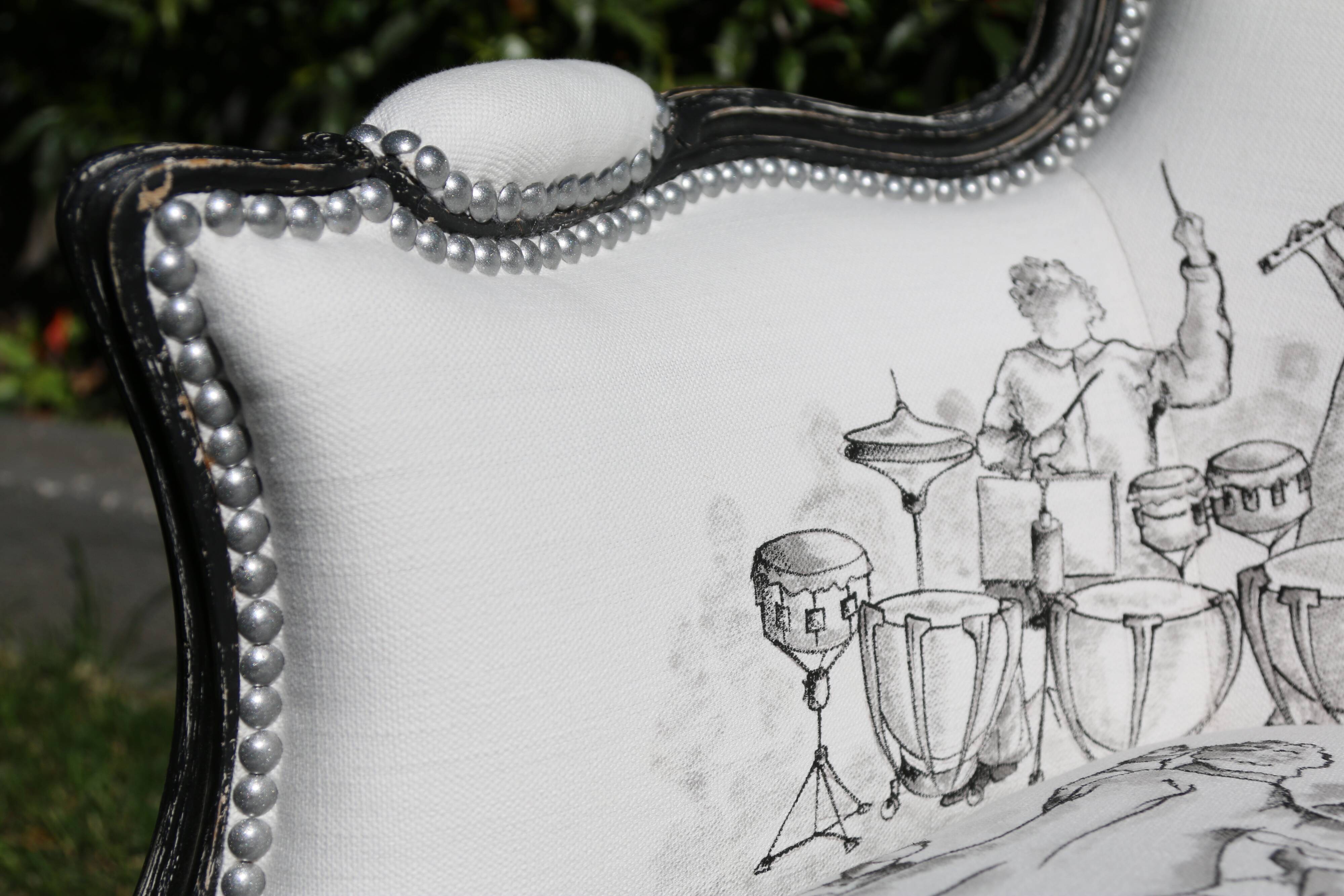 Louis XV style bergère revamped