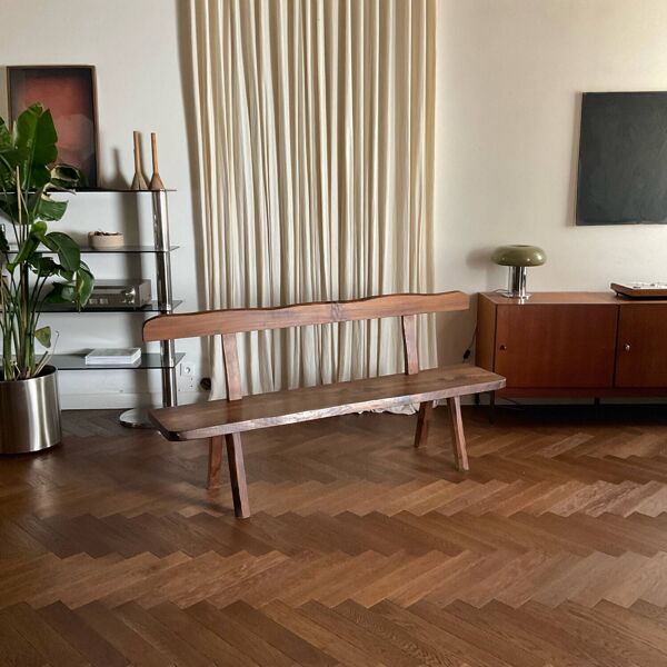 Banc sculptural par Olavi Hänninen pour Aranjou – France, années 1950