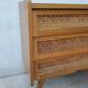 Vintage dresser rattan compass feet