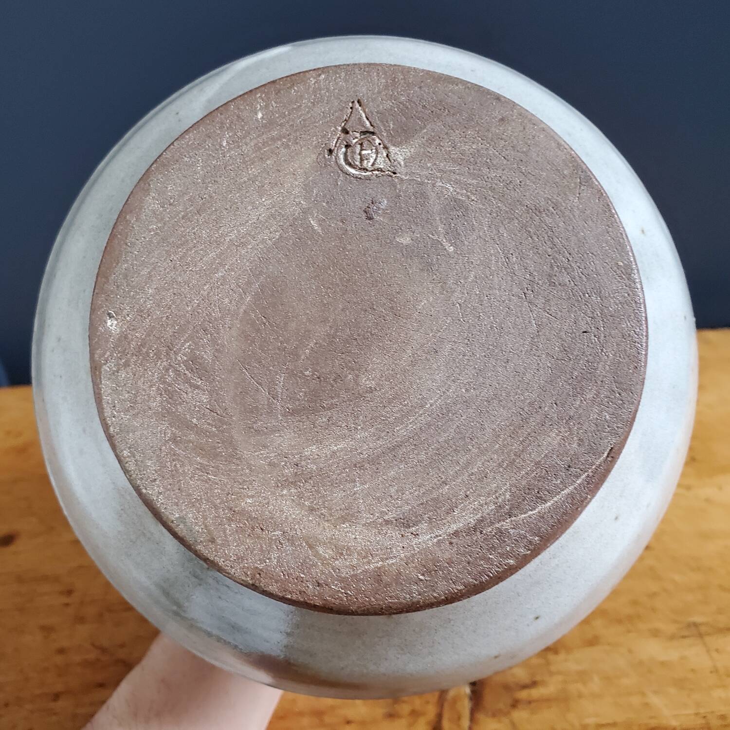 Poncé sandstone flower vase signed