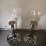 2 plexiglass bar stools