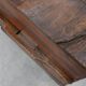Flemish Oak Blanket Chest with panelled front and iron lock, dated 1825