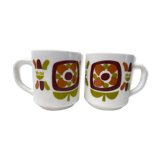 Set of 2 cups vintage Mobil mugs