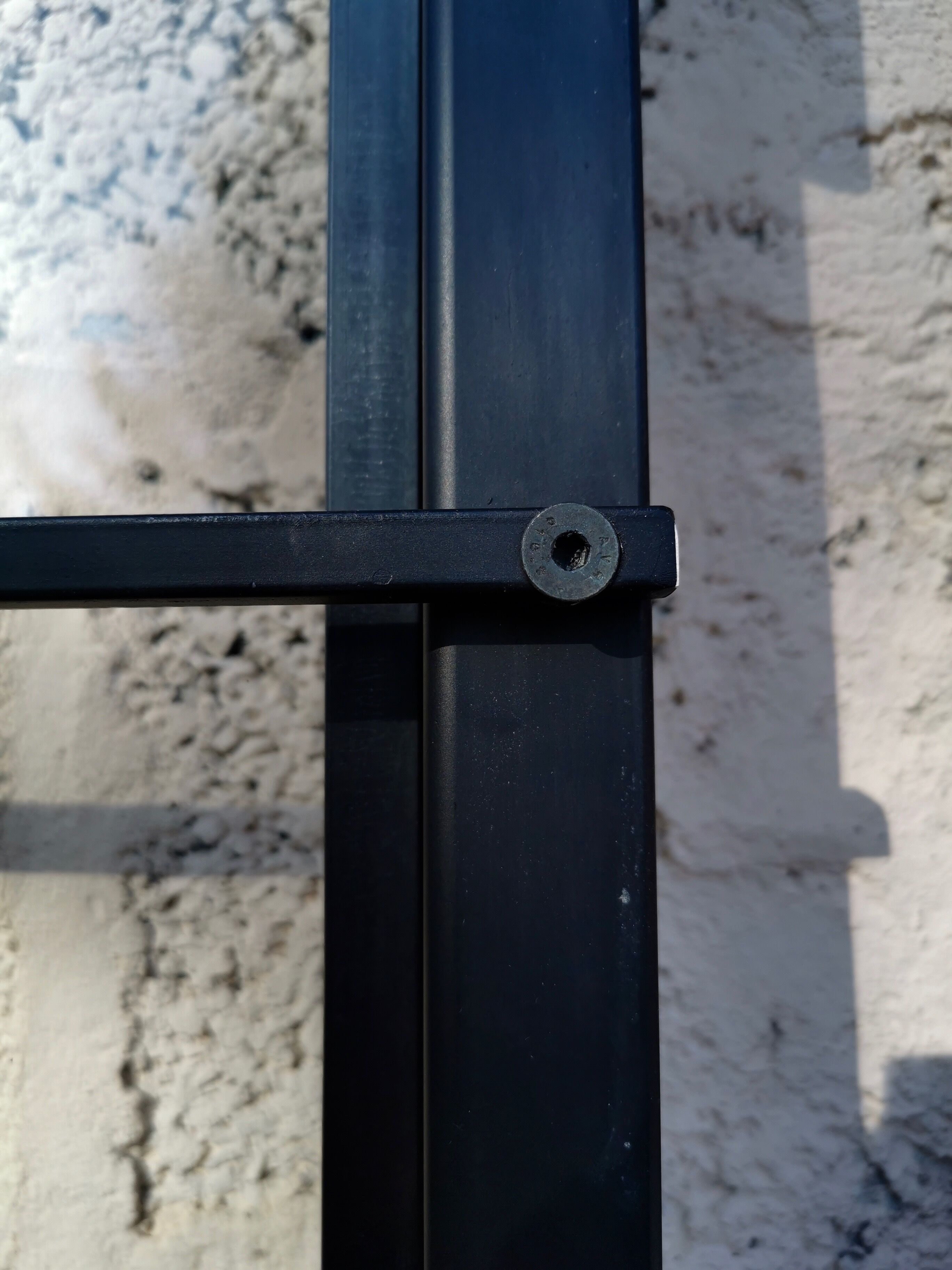 Glass door raw steel