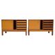 Pair of modern wooden credenzas from the mid-20th century by Christian Hvidt.