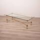Table vintage années 70 en laiton et lucite design par sandro petti pour metalarte