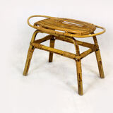 Rattan armchairs, table and stool, 1960