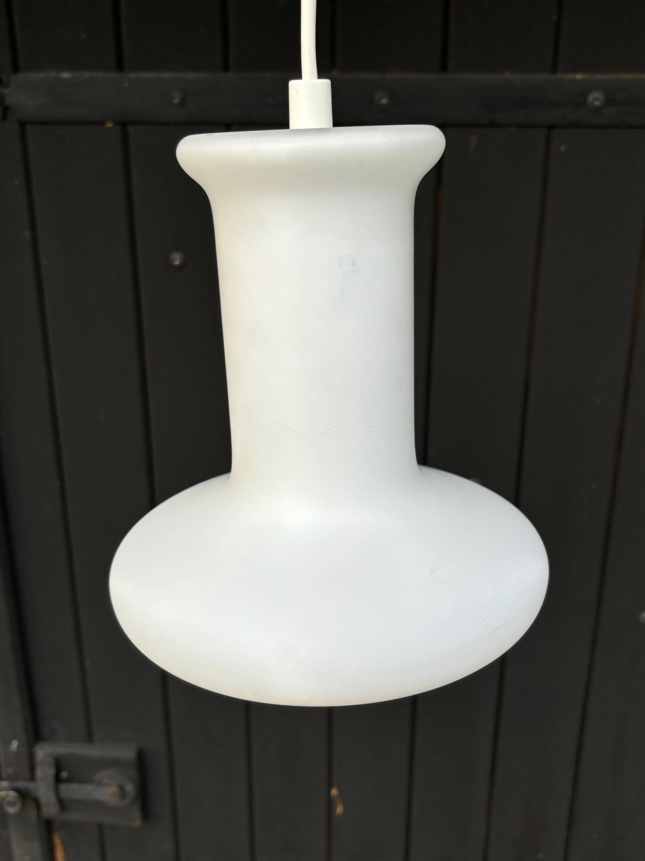 opaline pendant light - suede from the 70s